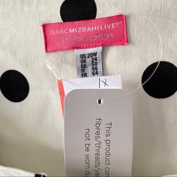 Isaac Mizrahi Live Special edition polka dot fit and flare woven dress size 20w - Picture 5 of 5